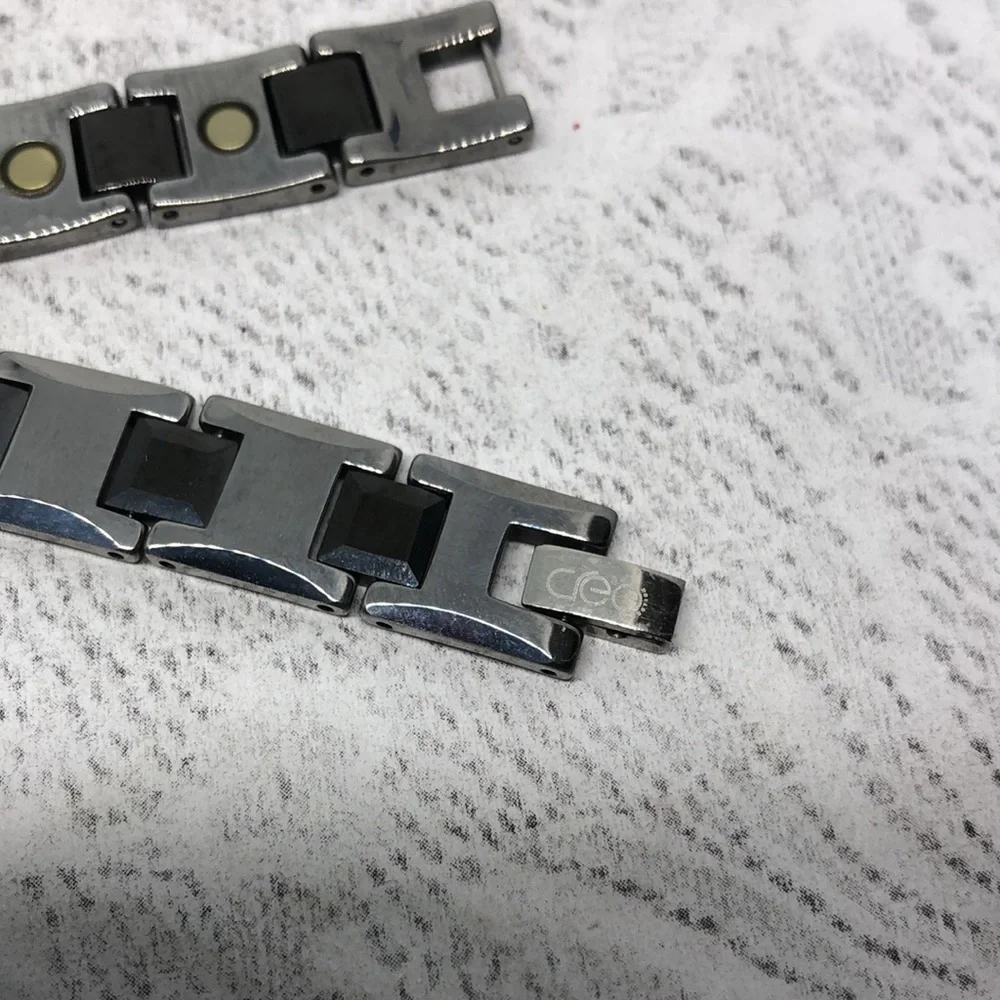 TUNGSTEN Magnetic Chain Link Bracelet Two Tone